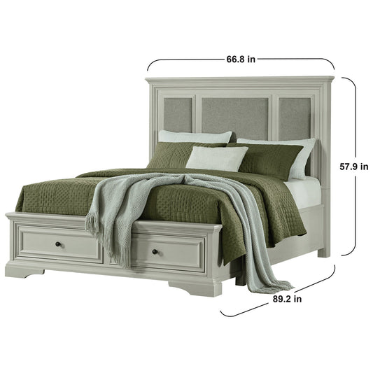 Anistyn King Storage Bed with Upholstered Headboard – product image 2