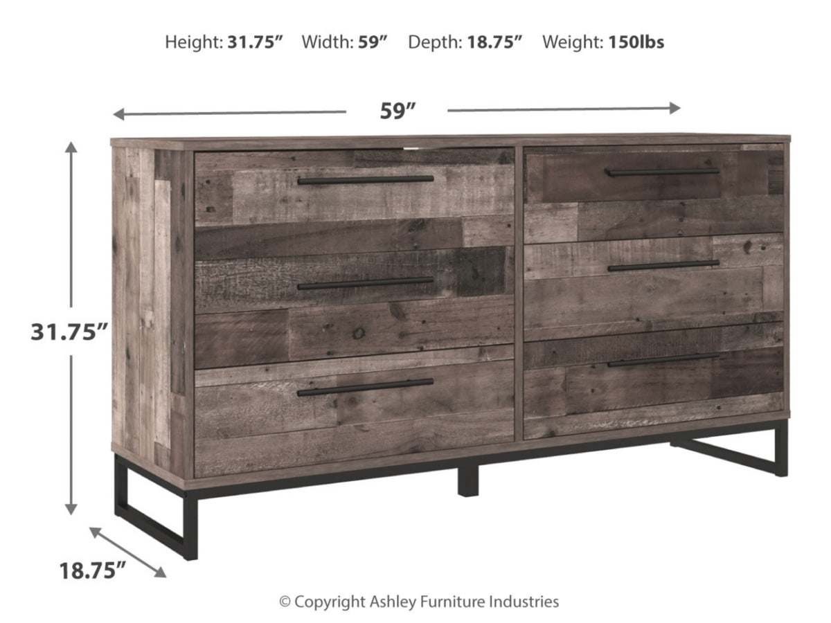 Ashley Neilsville Unassembled 6-Drawer Dresser