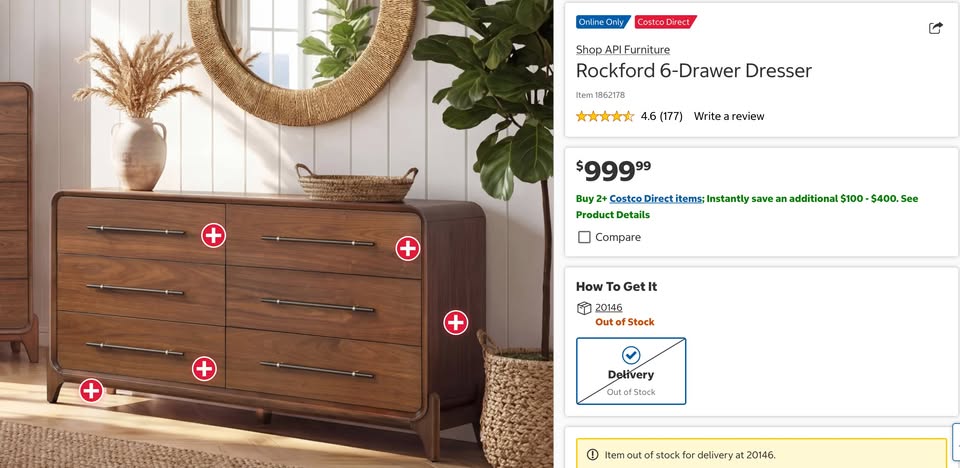 Rockford 6-Drawer Dresser