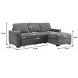 Kendale Sleeper Sofa with Storage Chaise – Gray