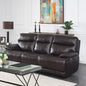 Ridgewin Leather Power Reclining Sofa – Brown – product image 1