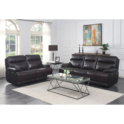 Ridgewin Leather Power Reclining Sofa – Brown – product image 7