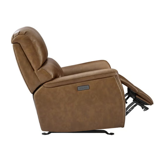 BarcaLounger Presley Leather Power Rocker Recliner – Brown