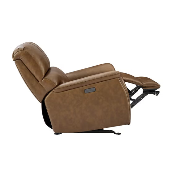 BarcaLounger Presley Leather Power Rocker Recliner – Brown