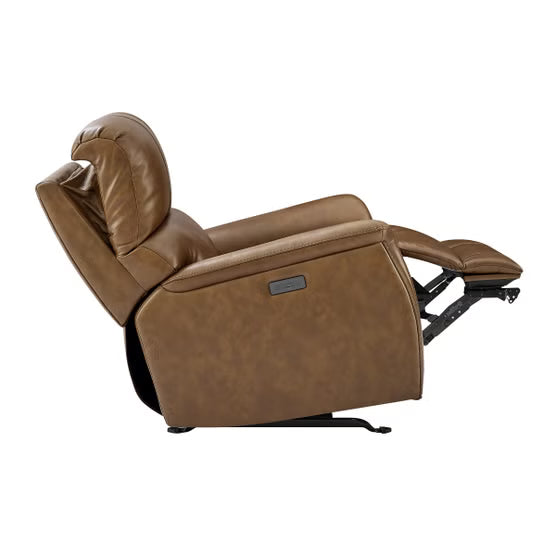 BarcaLounger Presley Leather Power Rocker Recliner – Brown
