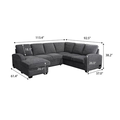 Coddle Aria Sleeper Sectional with Reversible Chaise and Storage – product image 2