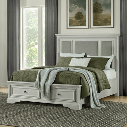 Anistyn King Storage Bed with Upholstered Headboard – product image 1