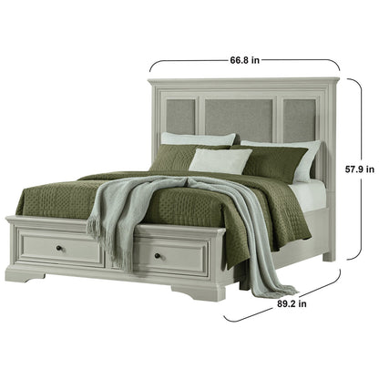 Anistyn King Storage Bed with Upholstered Headboard – product image 2