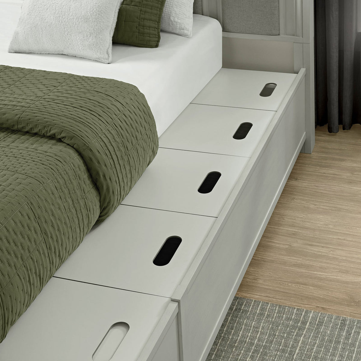 Anistyn King Storage Bed with Upholstered Headboard – product image 4