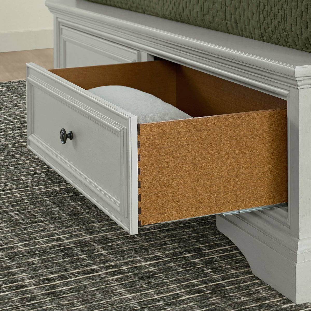 Anistyn King Storage Bed with Upholstered Headboard – product image 6