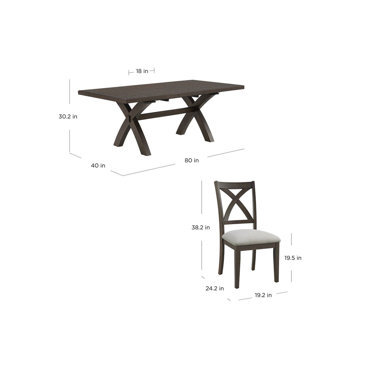 Westen 7-Piece Extendable Dining Set – product image 2