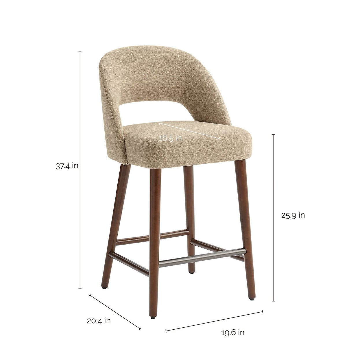 Lilah Counter Stools, Set of 2 – Tan – product image 2