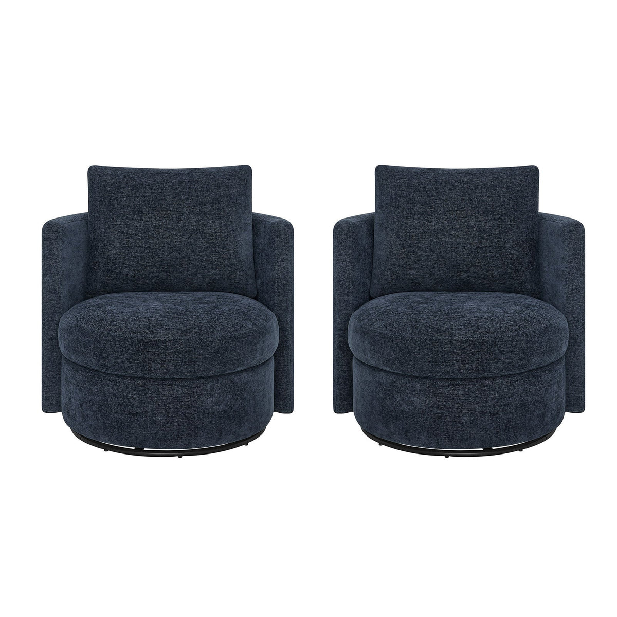 Thomasville Davos Swivel Chairs, 2-Pack – Dark Blue – product image 4