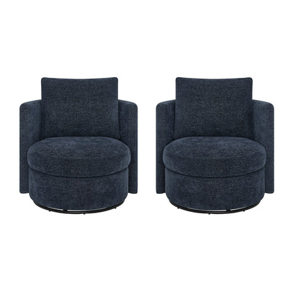 Thomasville Davos Swivel Chairs, 2-Pack – Dark Blue – product image 4