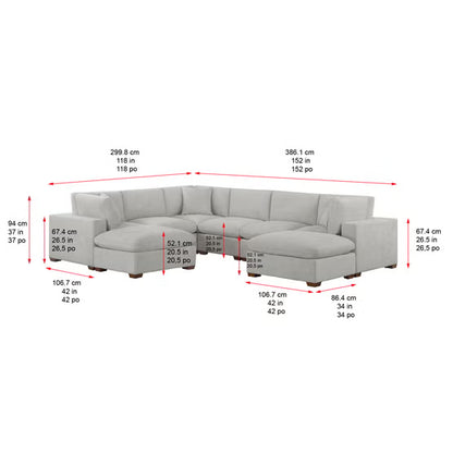 Thomasville Lowell 8-Piece Modular Sectional – Light Gray
