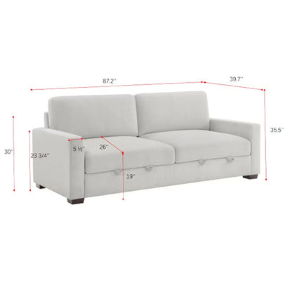 Thomasville Lambert Fabric Sofa with Dual Storage Seats