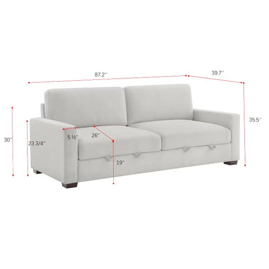 Thomasville Lambert Fabric Sofa with Dual Storage Seats