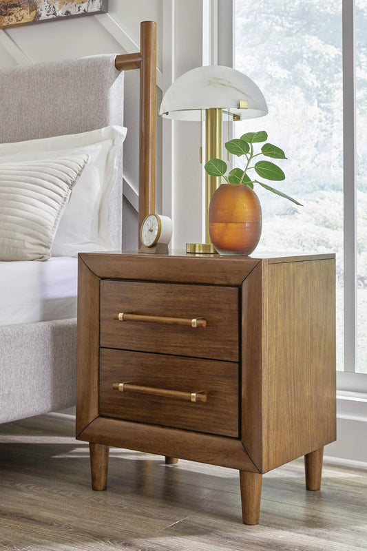 Ashley Rencott Two Drawer Night Stand - USB Charging