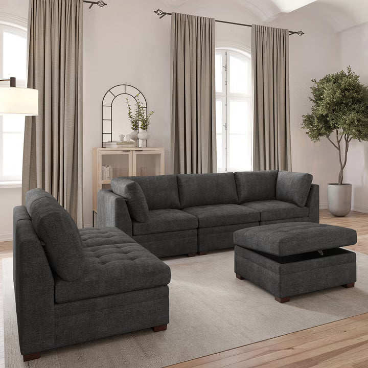 Thomasville Tisdale 6-Piece Fabric Sectional – Gray