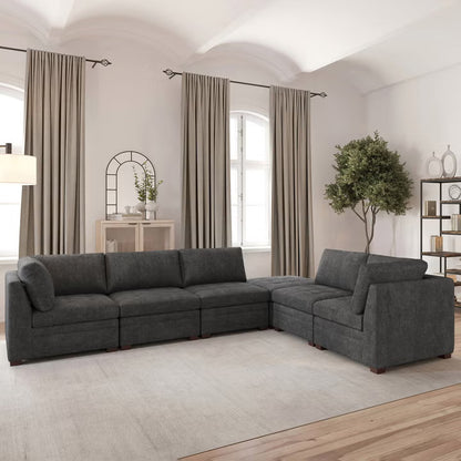 Thomasville Tisdale 6-Piece Fabric Sectional – Gray