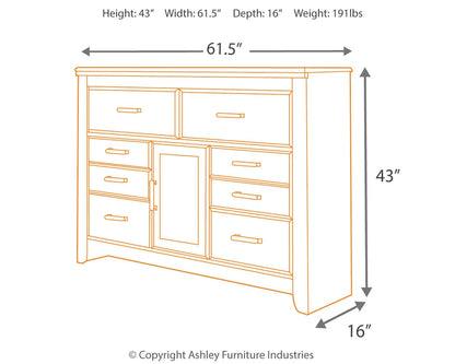Ashley Juararo 6-Drawer Dresser