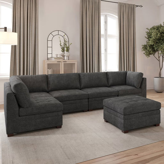 Thomasville Tisdale 6-Piece Fabric Sectional – Gray