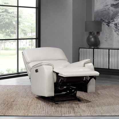 Barcalounger Columbia Leather Power Recliner White