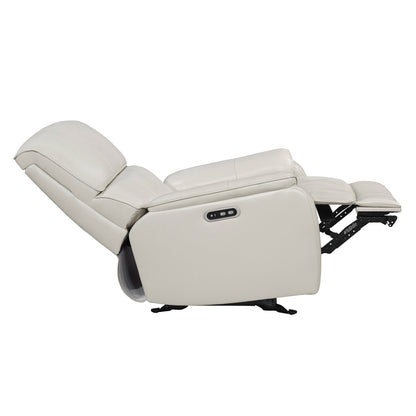 Barcalounger Columbia Leather Power Recliner White